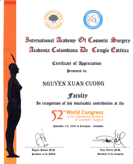 Công trình hợp tác giảng dạy của BS Nguyễn Xuân Cương đã được hầu hết các tổ chức Quốc mời tham dự